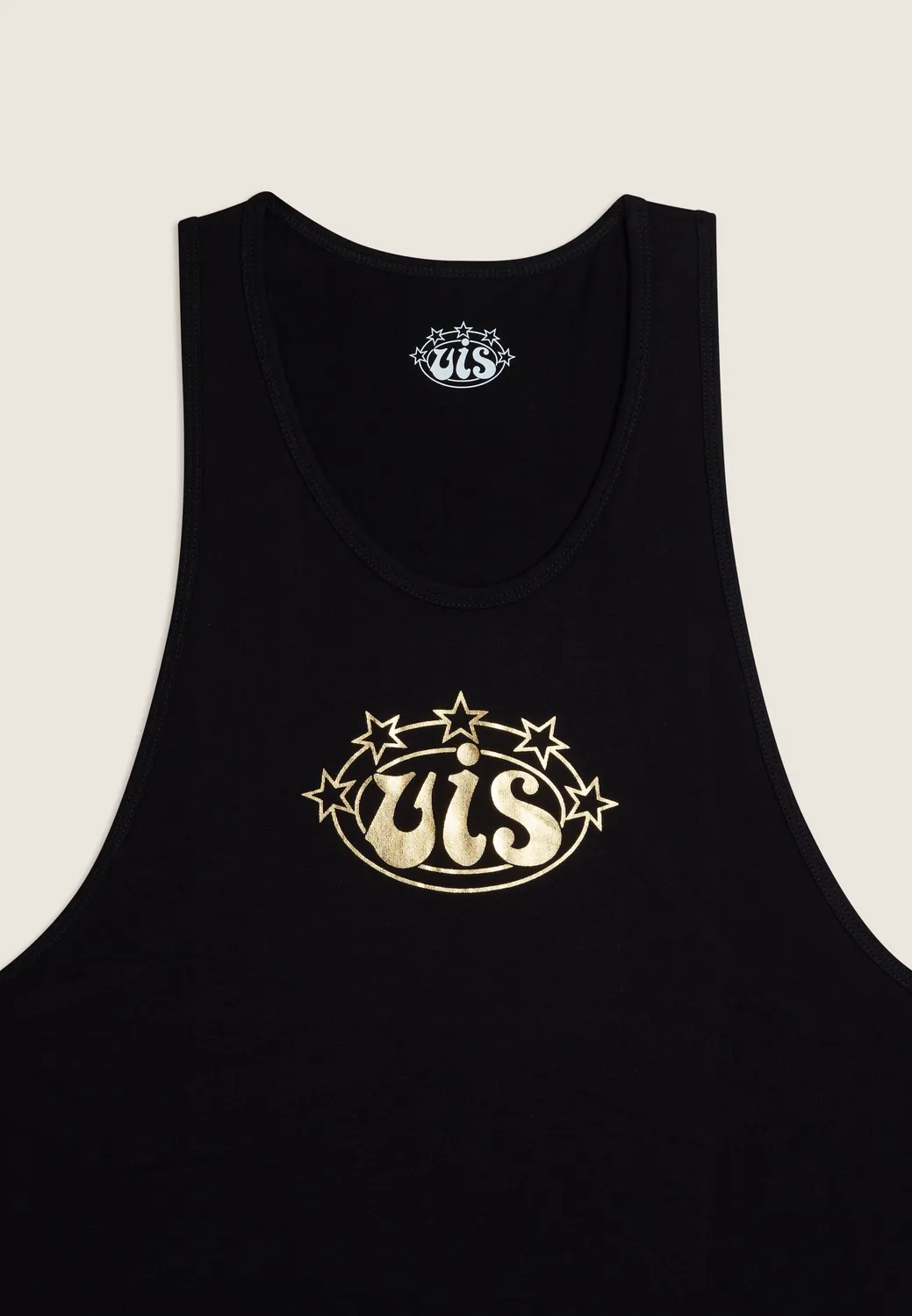 Freddy VIS Tanktop Damen Baumwolle Schwarz-Gold