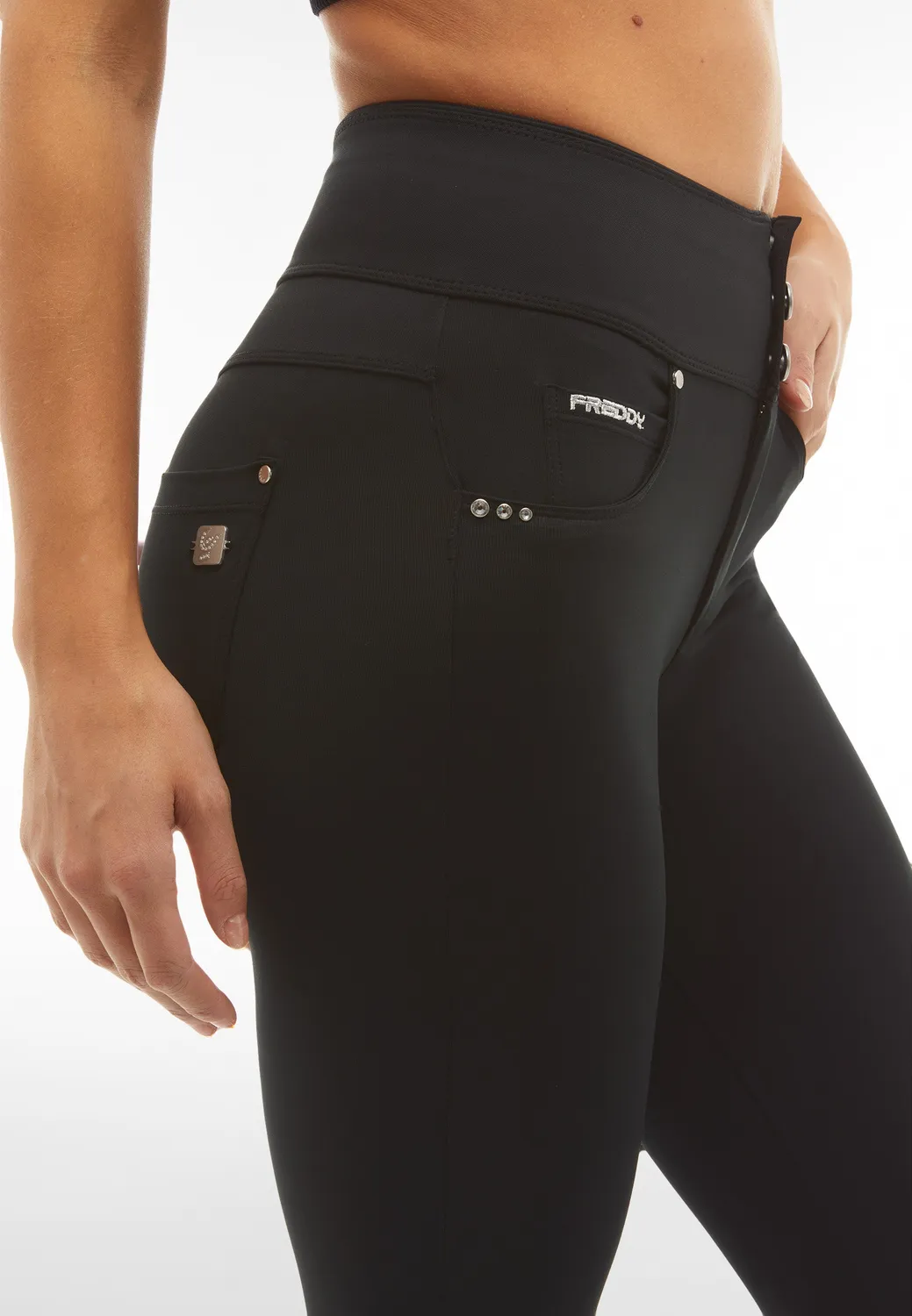 Freddy N.O.W. Skinny Hose High Waist schwarz atmungsaktiv