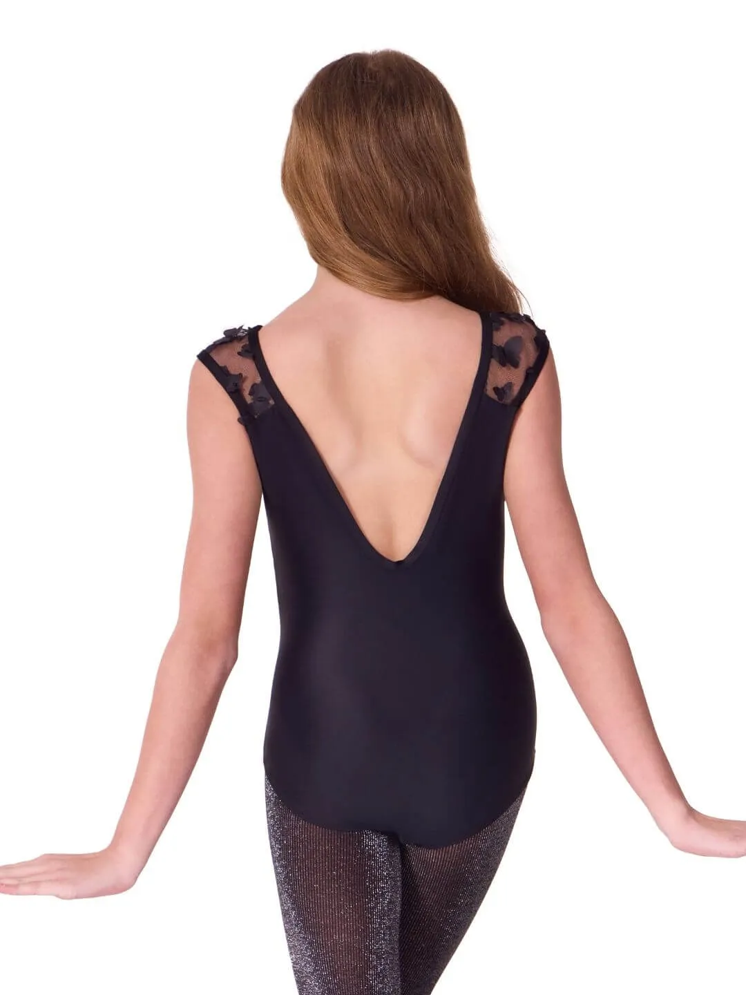 Capezio F12572C Balletttrikot Schwarz Schmetterling