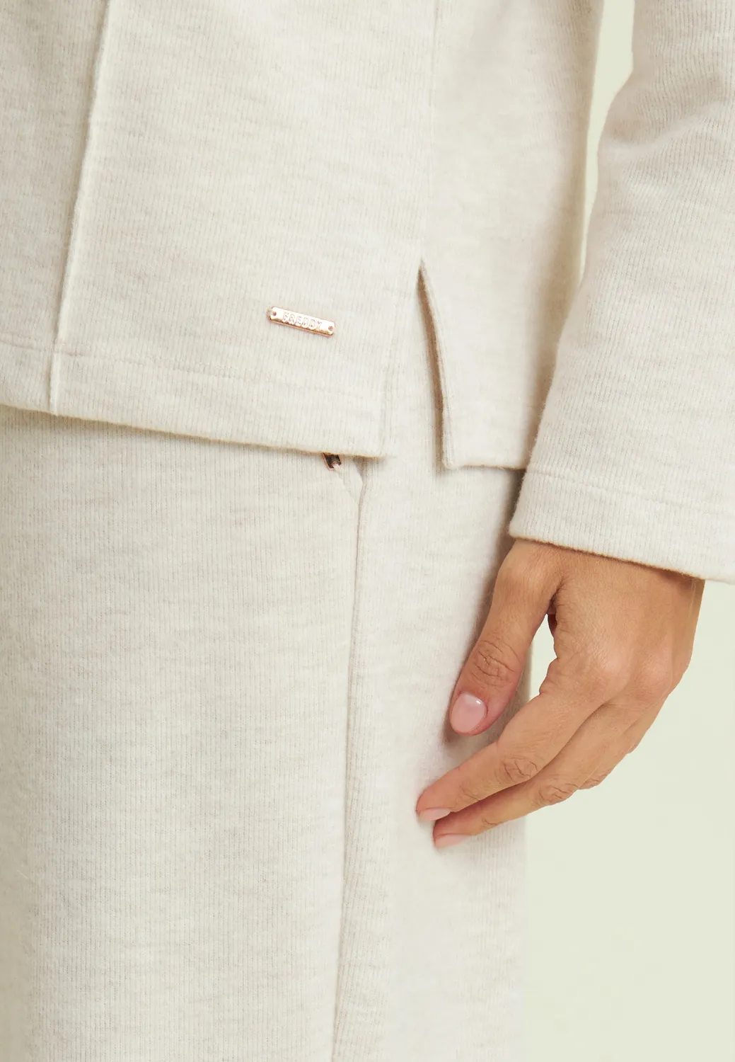Freddy Damen Sweatshirt Ausgestellt Strick-Optik