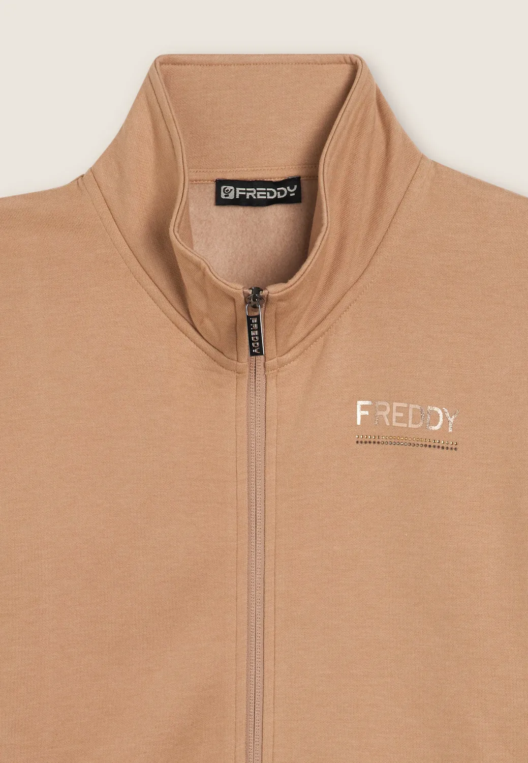 Freddy Trainingsanzug Regular Stehkragen Strass Nero