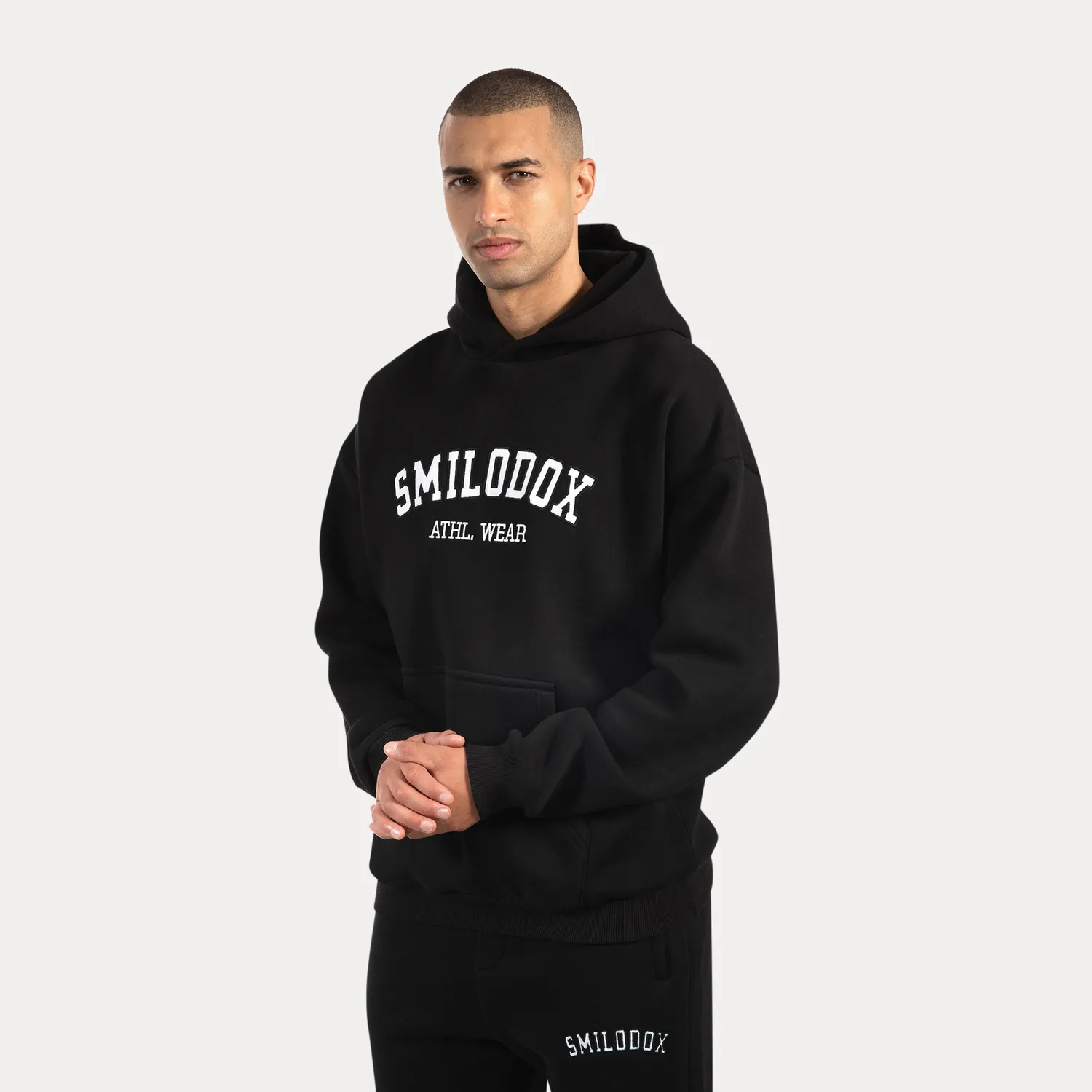 Smilodox Kayson Hoodie Schwarz Herren Oversize