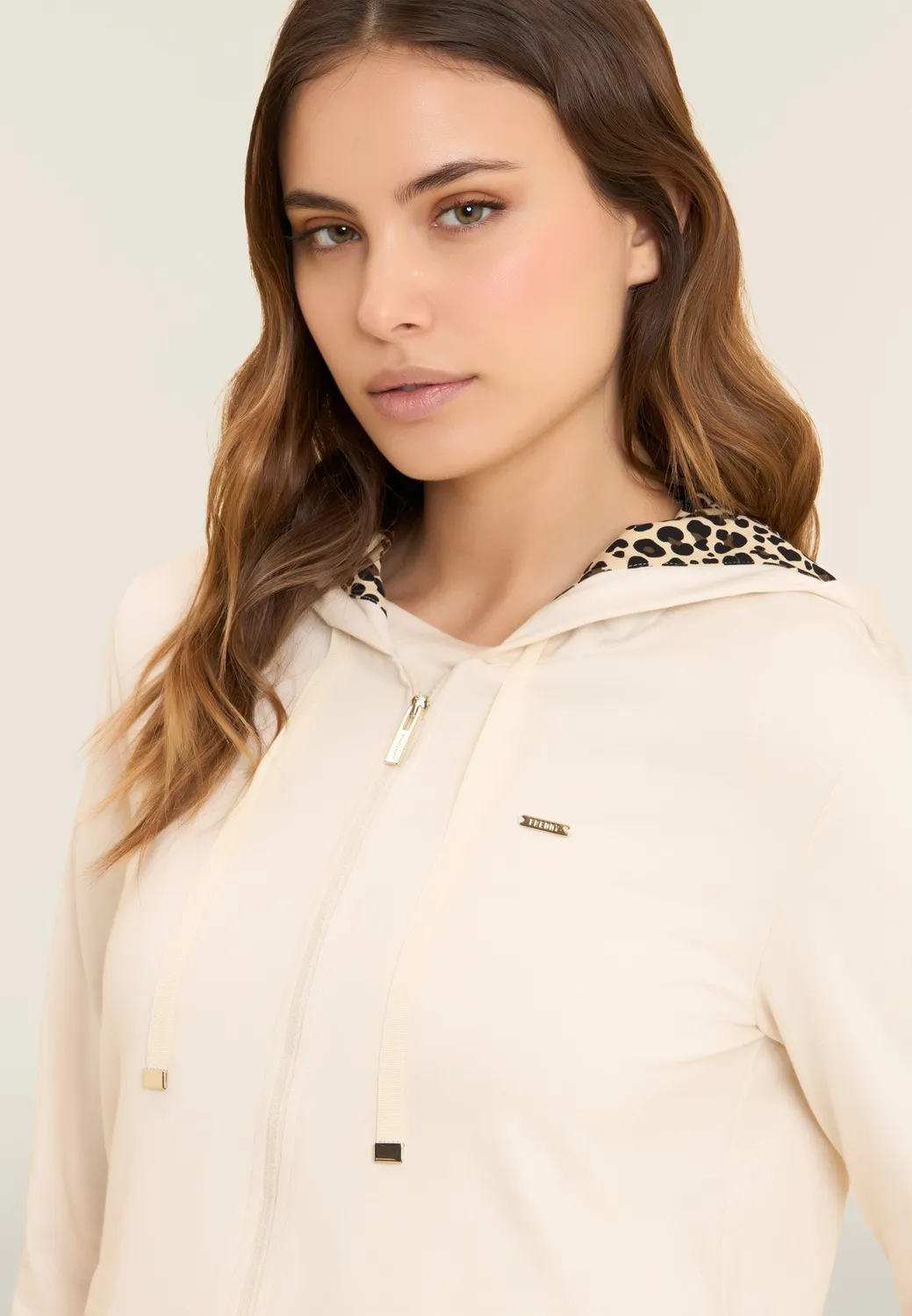 Freddy Zip-Hoodie Animalier-Futter Nero M