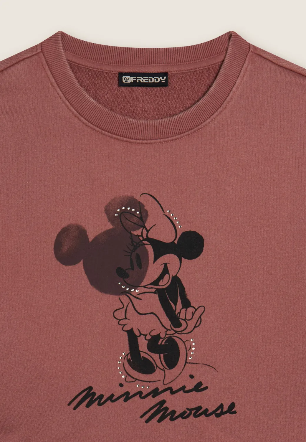 Freddy Disney Cropped Sweatshirt Grau Strass Used
