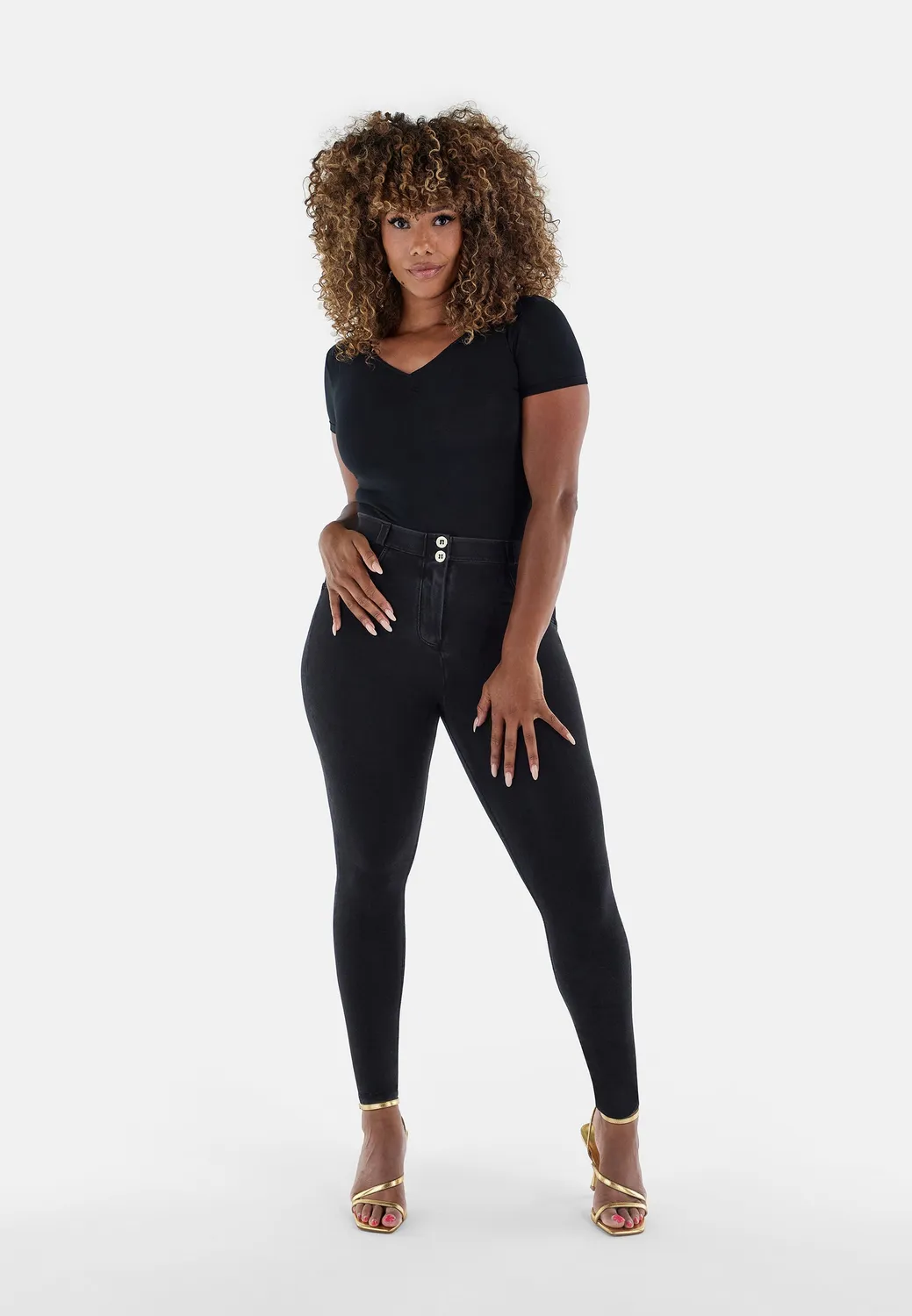 Freddy WR.UP Curvy Jeggings Damen Dark Jeans Superskinny