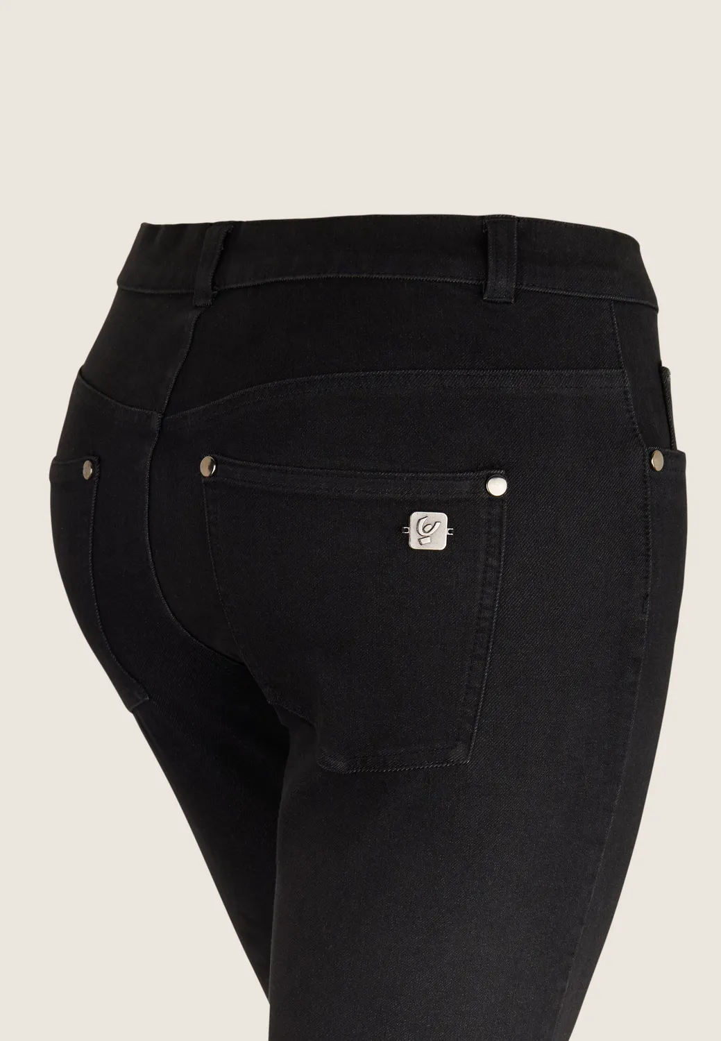 Freddy Bull Denim Skinny Jeans Damen Schwarz Used-Effekt