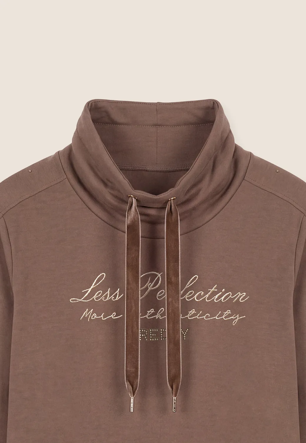 Freddy Sweatshirt Damen Schwarz Hoher Kragen