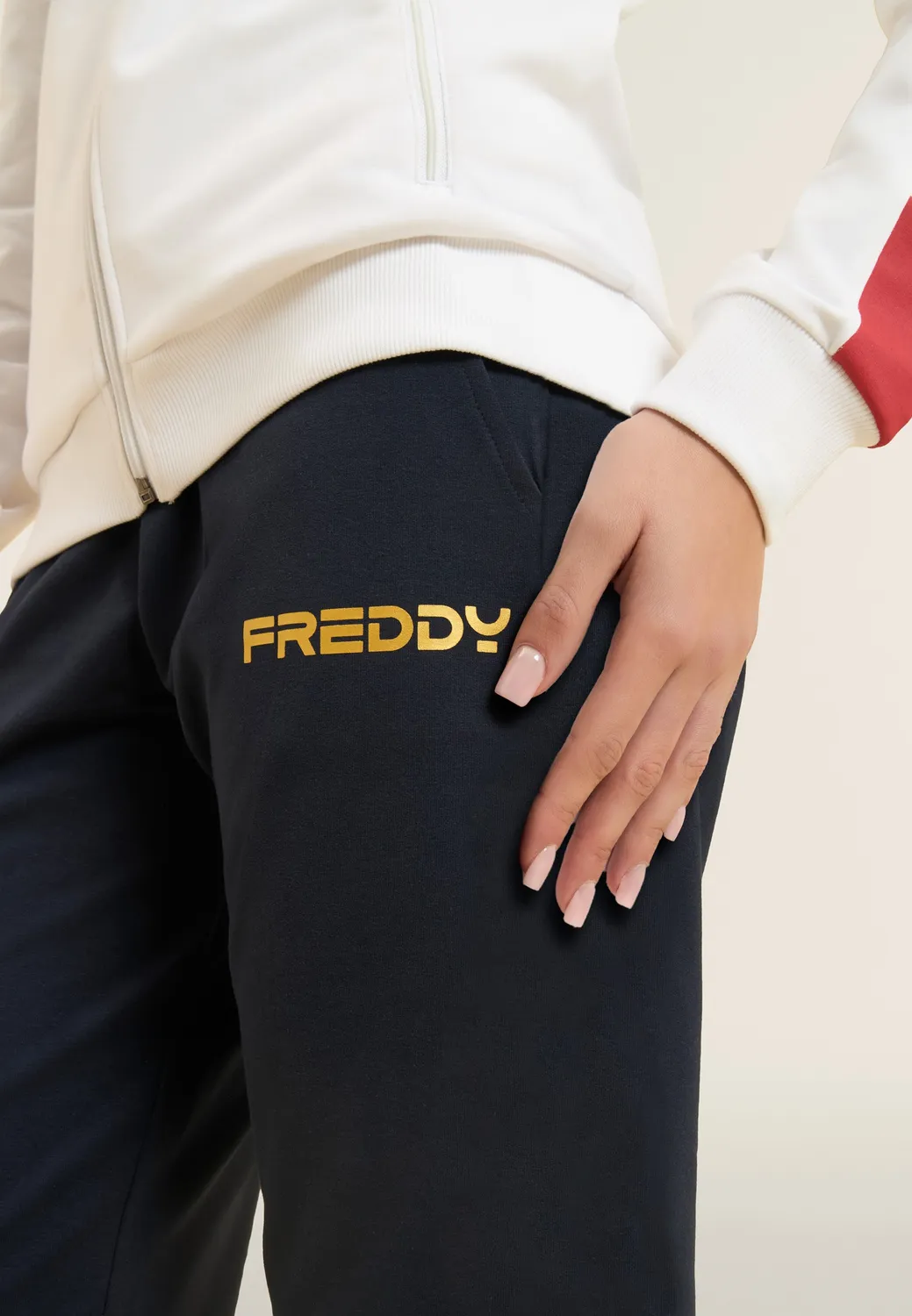 Freddy FGI Italia Damen Trainingsanzug Weiß-Blau