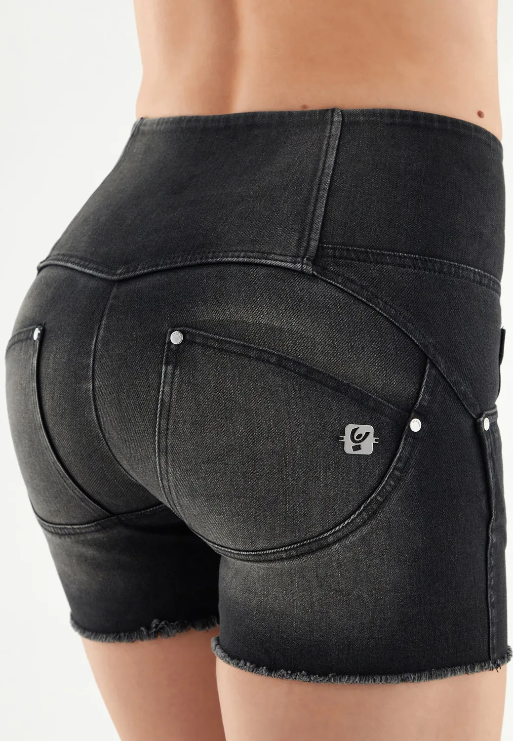 Freddy WR.UP Denim Shorts High Waist Jeans Nero Push-up