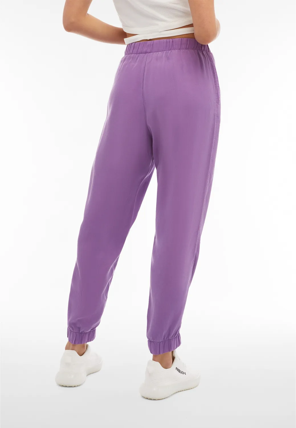 Freddy Twill Lyocell Hose Damen dunkelblau Bügelfalte