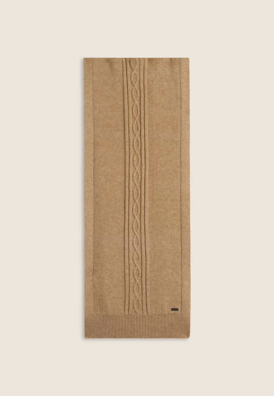 Freddy Zopf Strickschal Wolle Grau 154 cm warm