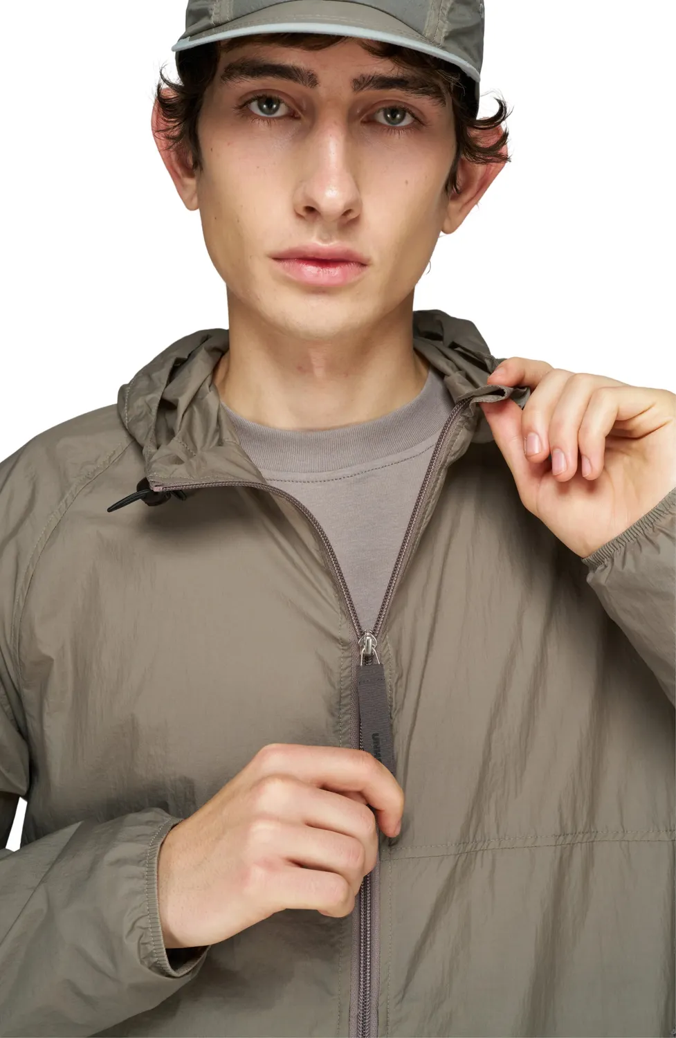 UNNA Smiles Run Laufjacke Herren Stone Grey Winddicht