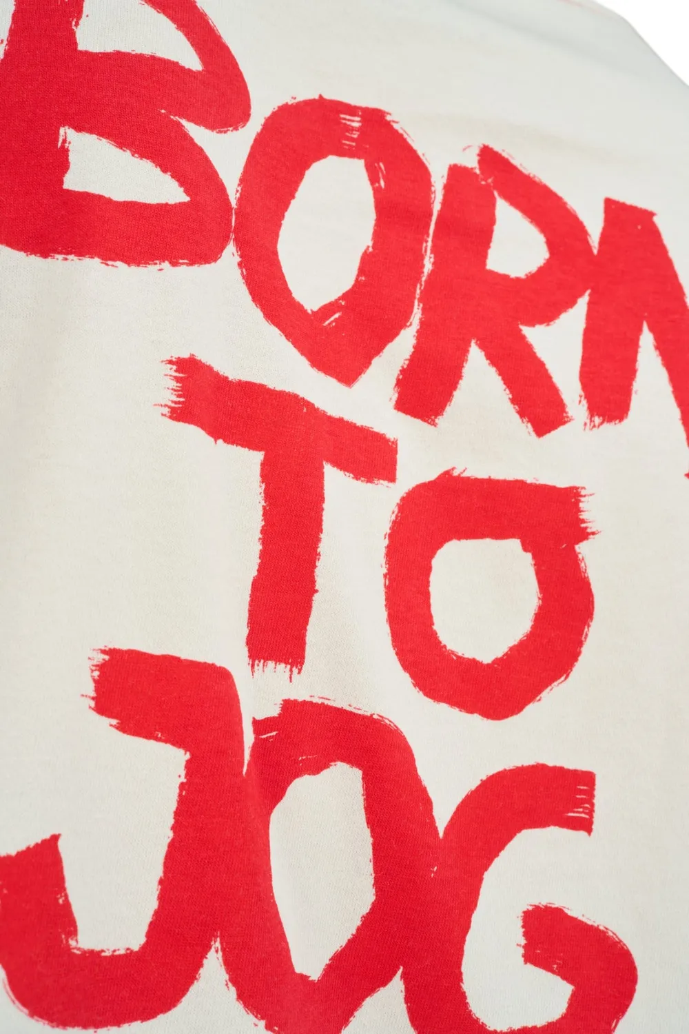 UNNA Born To Jog Tee T-Shirt Vanilla White
