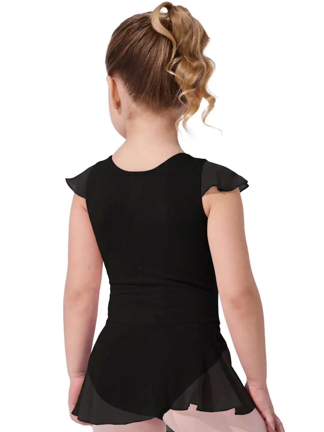 Capezio Flutter Sleeve 11305C Kleid Pink Baumwolle