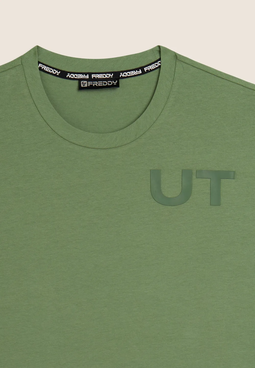 Freddy Urban Tech T-Shirt Baumwolle hedge green Print