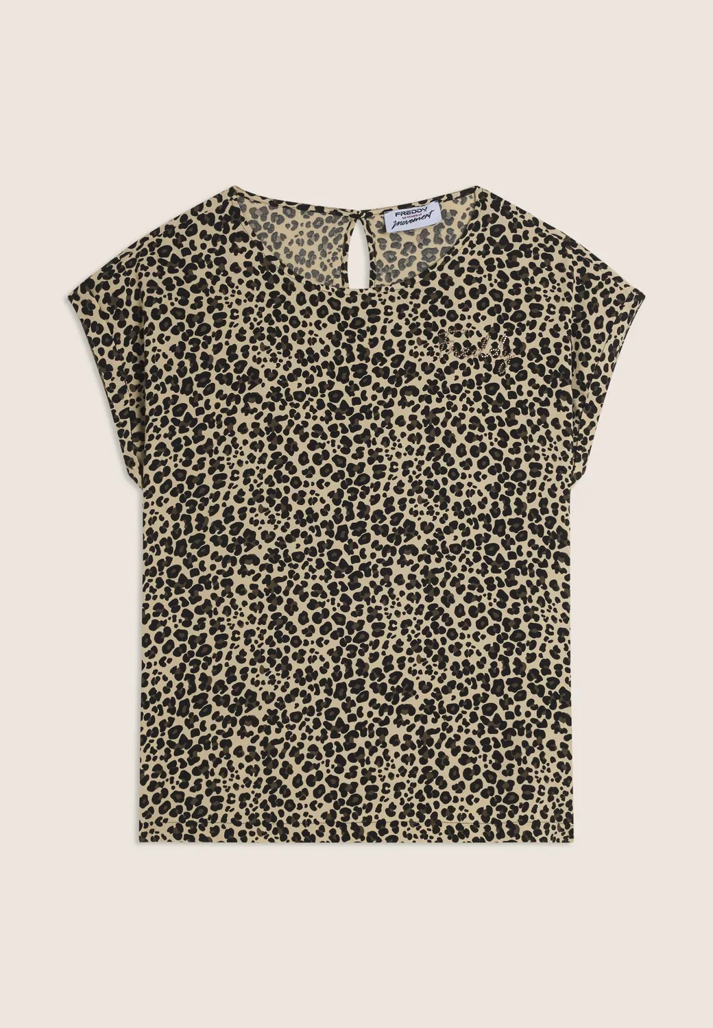 Freddy Damen T-Shirt Animalier Flügelärmel Viskose