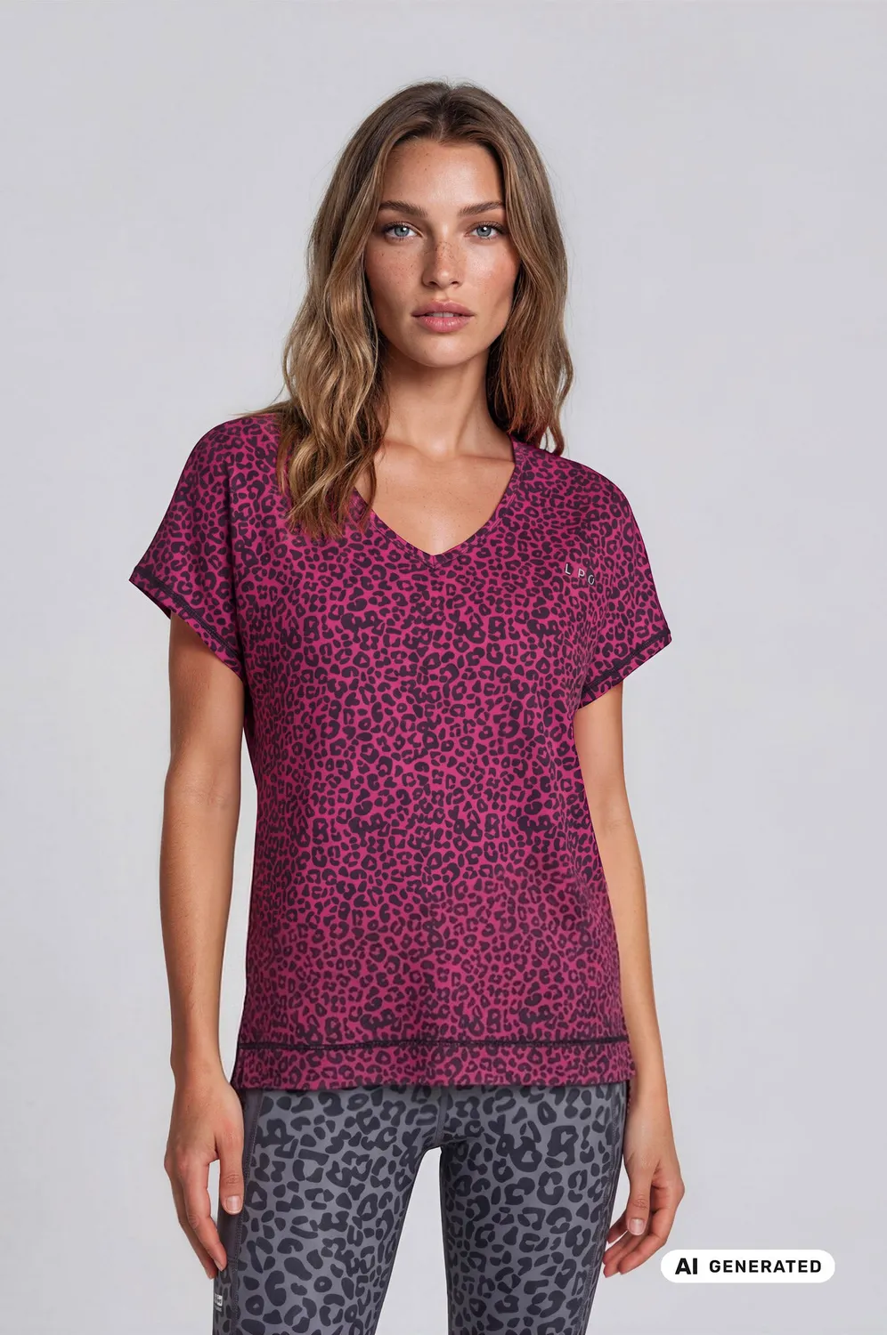 LPO Ivy Funktionsshirt lila Allover-Print