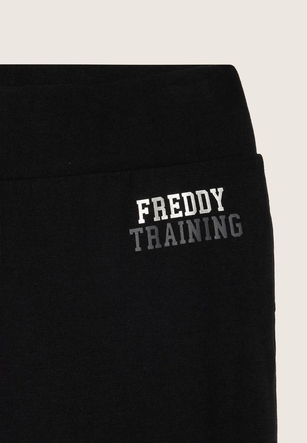 Freddy Training 7/8 Leggings Nero hoher Bund Glitzer