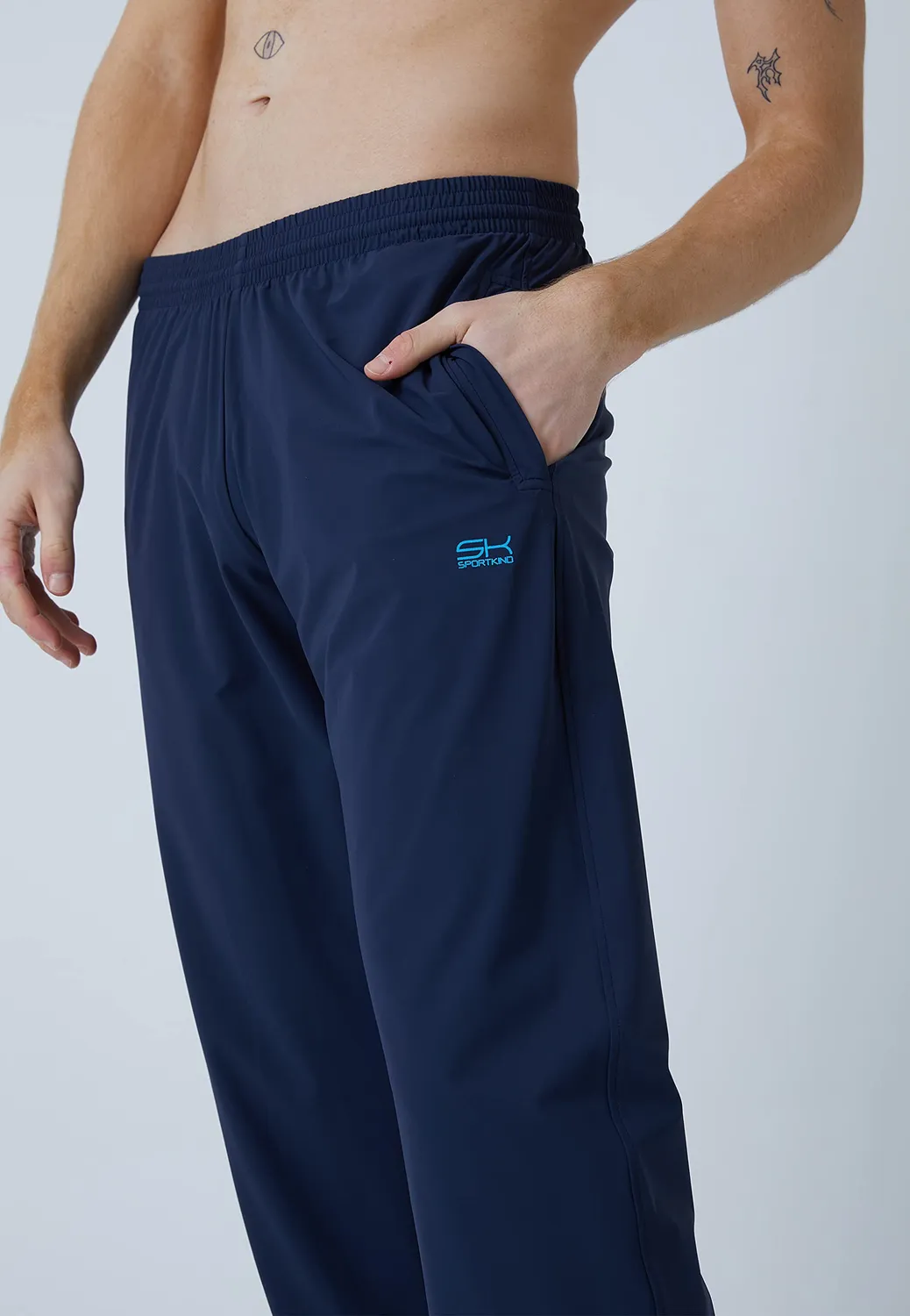 Sportkind Woven Trainingshose Navy Gr. L mit Zip