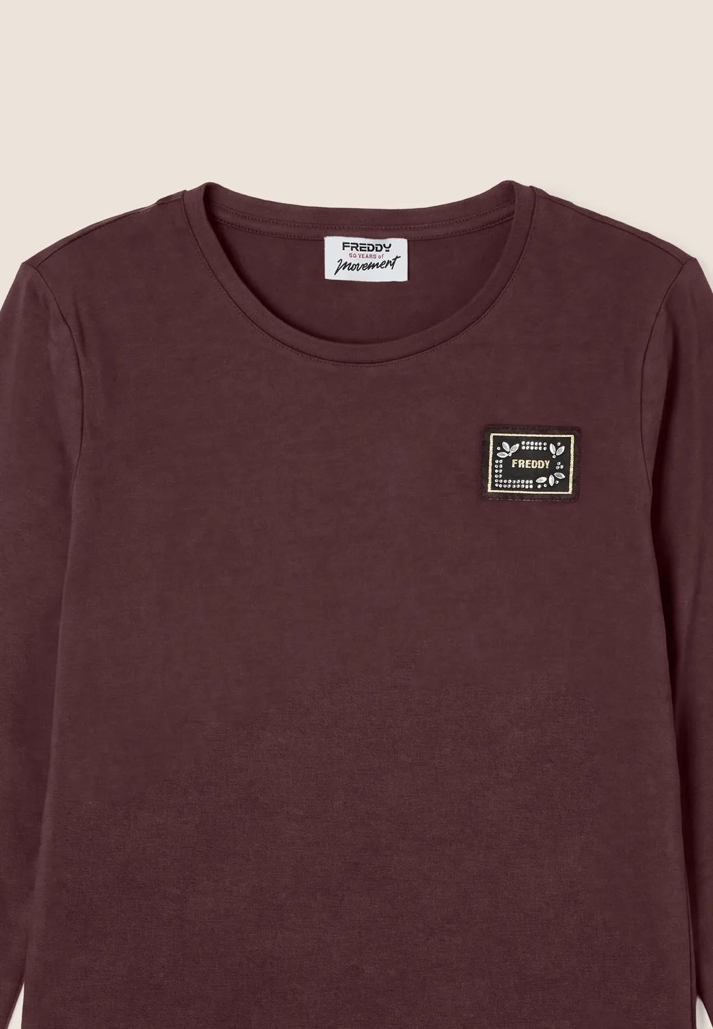 Freddy Modal Langarmshirt Schwarz mit Strass