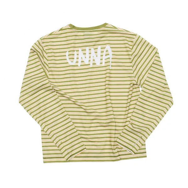 UNNA Striped LS Langarmshirt Damen Sage Stripe Atmungsaktiv