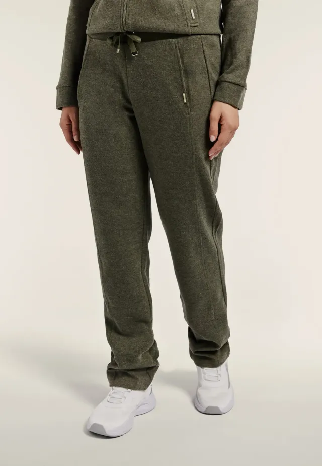 Freddy Damen Jogginghose Tricot Melange Schwarz regular