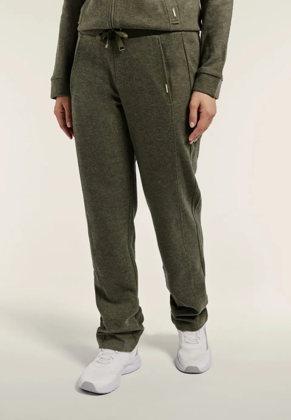 Freddy Damen Jogginghose Tricot Melange Schwarz regular