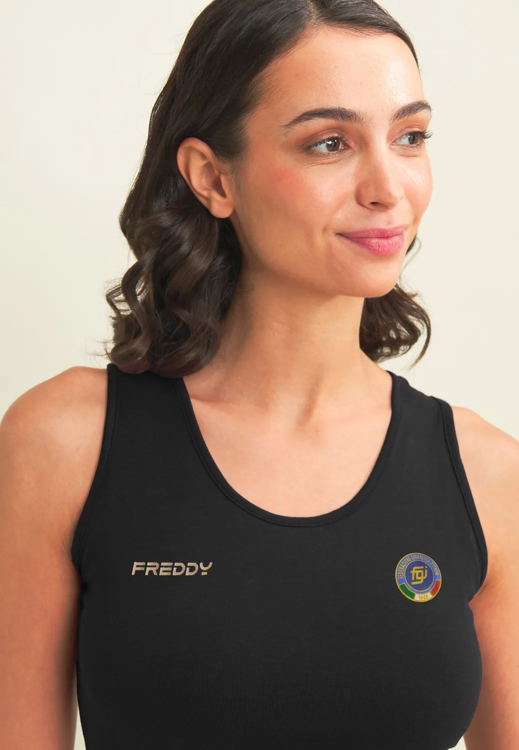 Freddy FGI Sporttop Damen Navy M blickdicht stützend