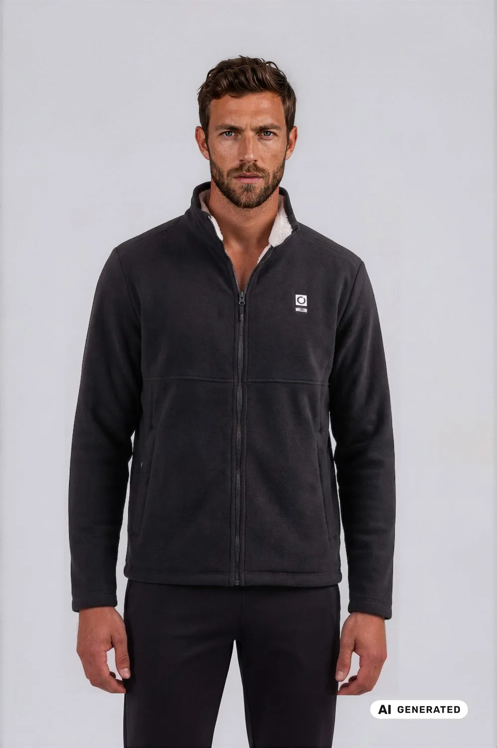 LPO Reece Fleecejacke Herren schwarz wärmend