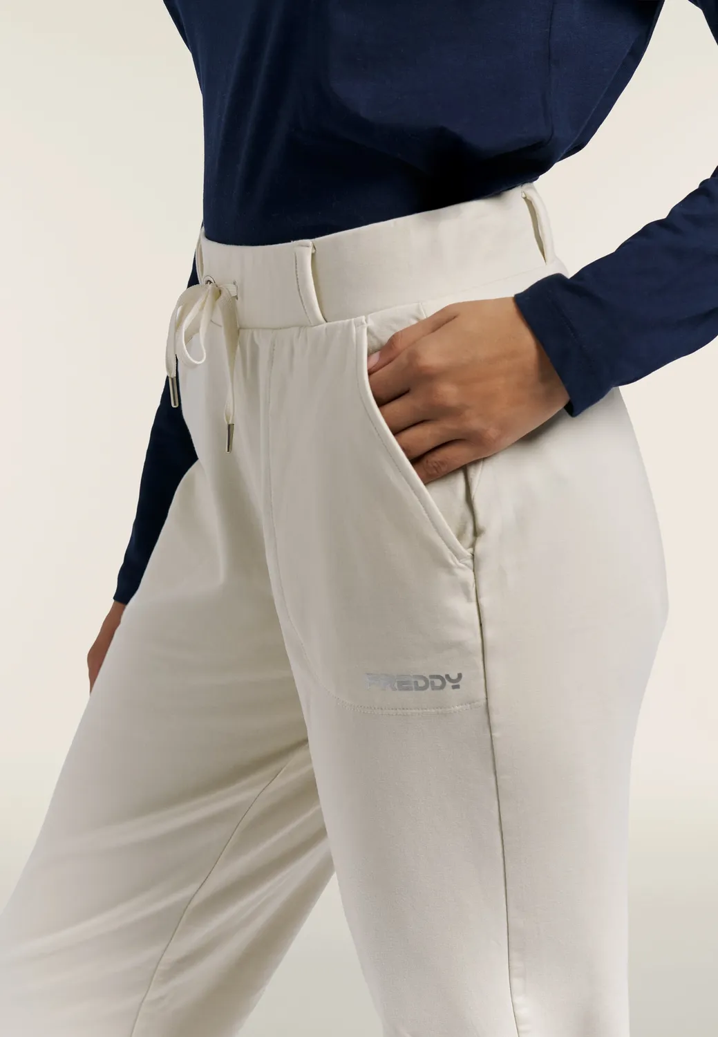 Freddy Jogger Damen Schwarz Taschen Fleece
