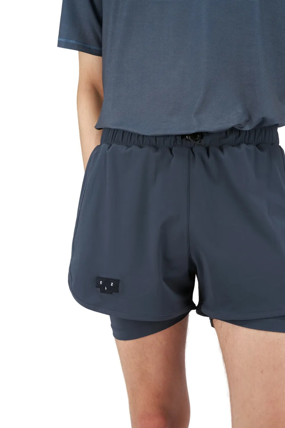 UNNA Flow Shorts 3" Laufshorts Blue Grey leicht