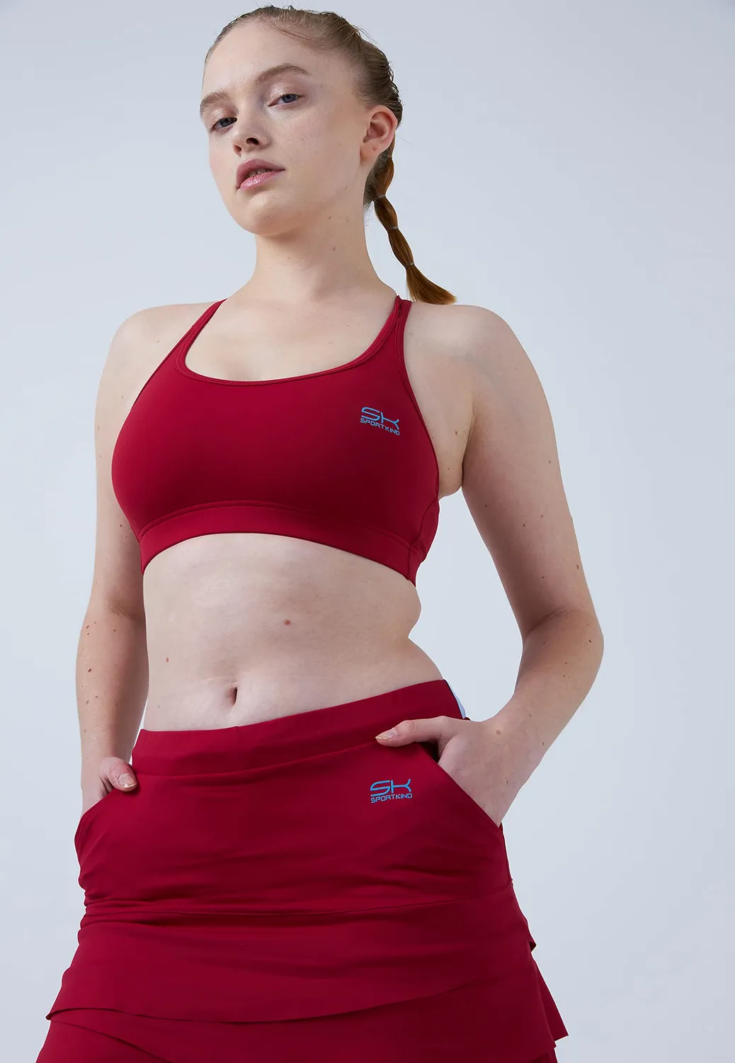 SPORTKIND Tulip Skapri Leggings Rock Bordeaux Rot M