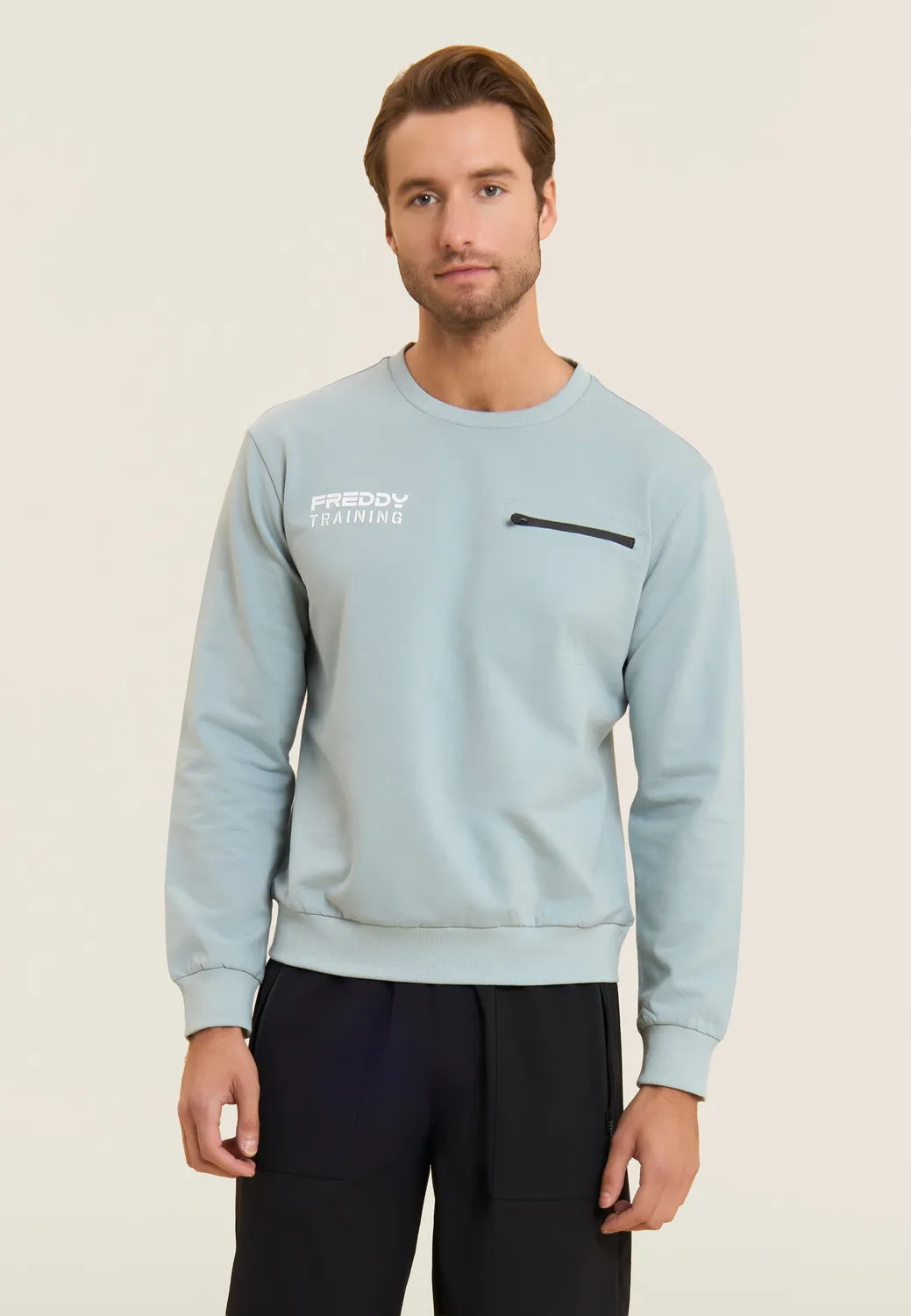 Freddy Baby French Terry Sweatshirt Herren mit Zip-Tasche