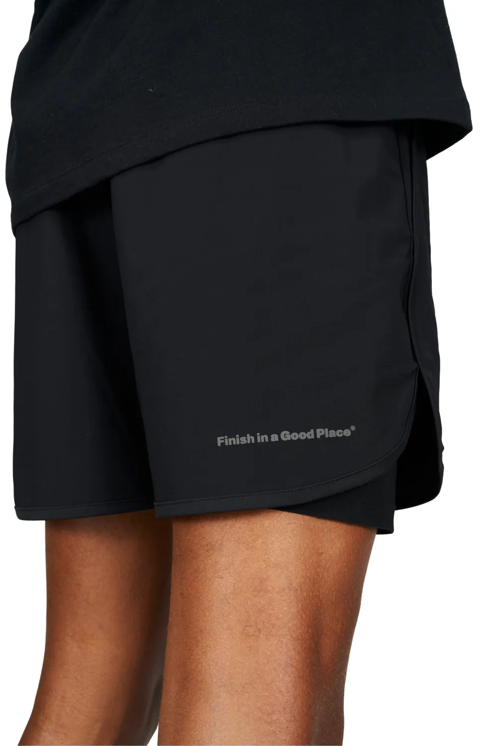 UNNA Flow Shorts 5 Zoll Laufshorts schwarz ECONYL