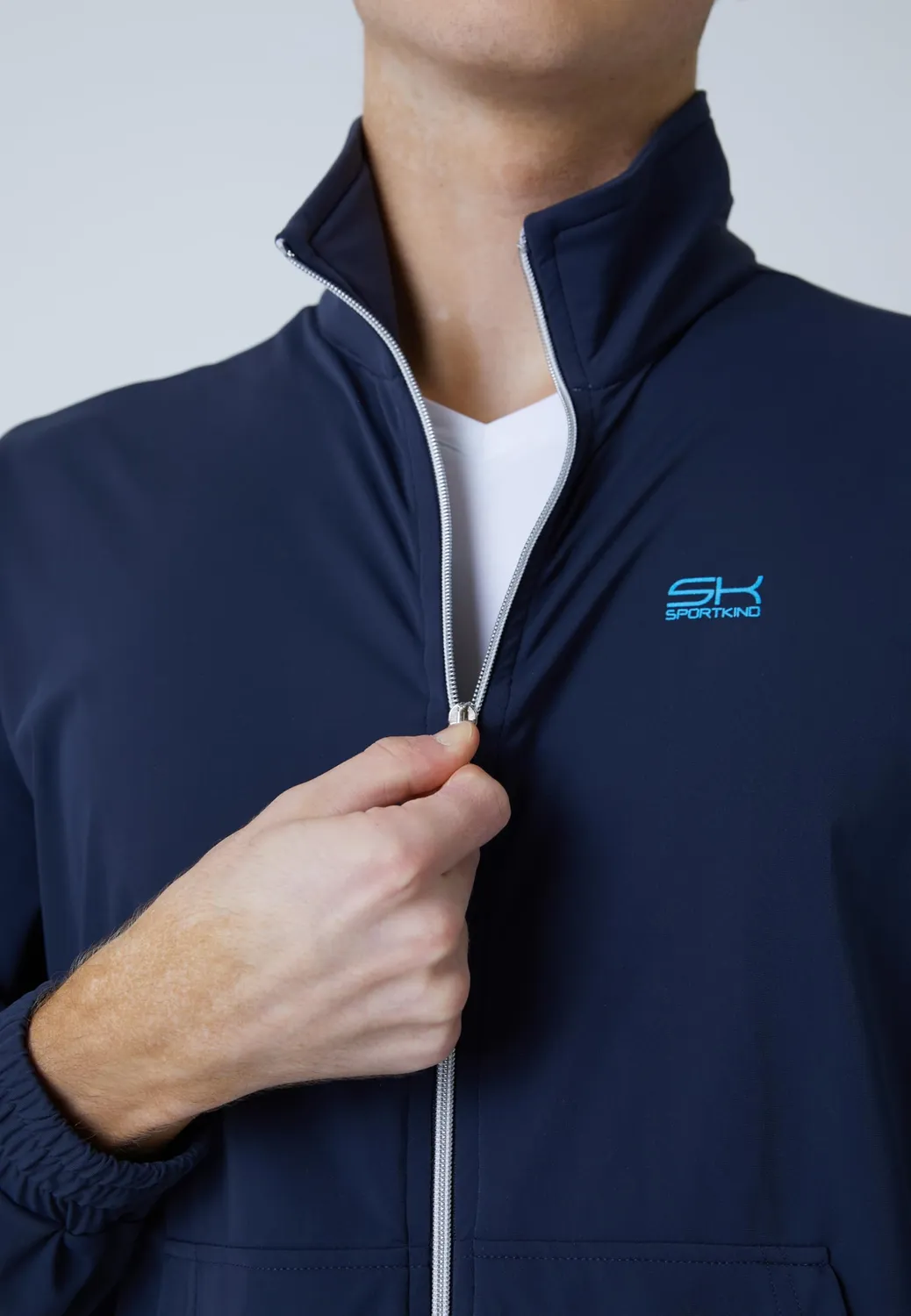 SPORTKIND Court Joggingjacke Herren Bund Taschen UV-Schutz