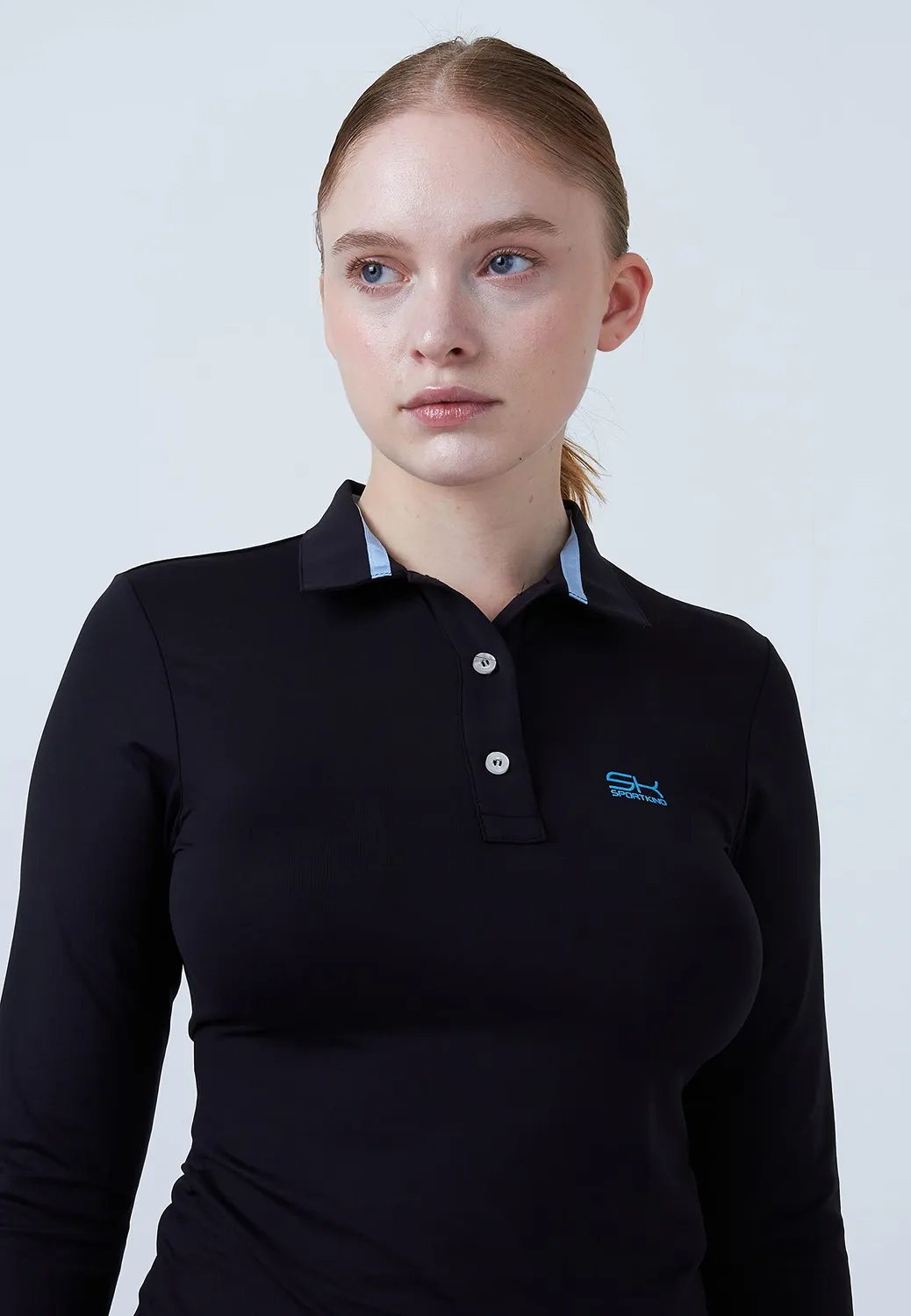 SPORTKIND Tennis Polo Langarm UPF 50+ atmungsaktiv