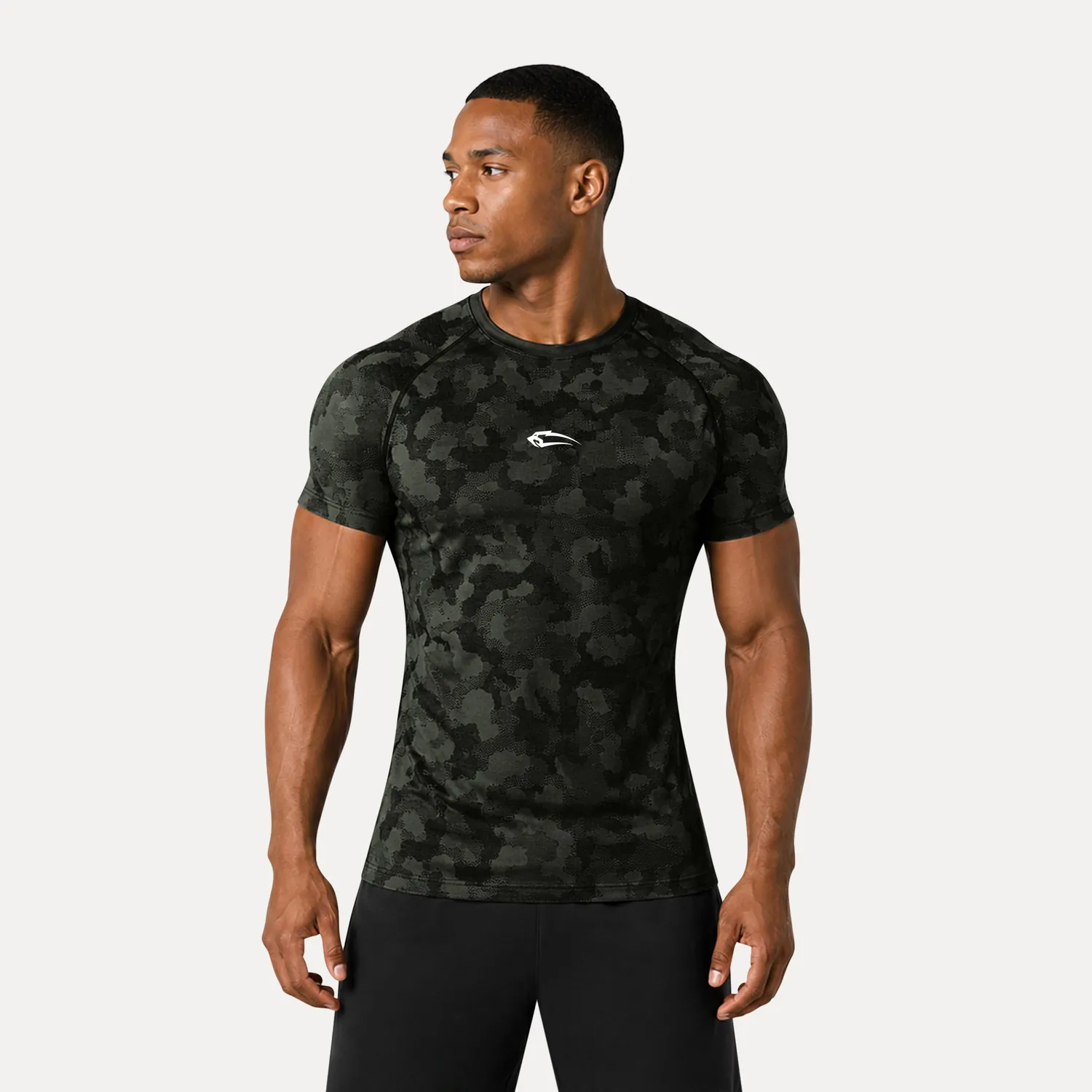 Smilodox Varek T-Shirt Herren Camo Shaped Fit