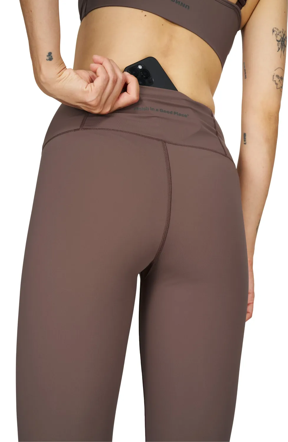 UNNA Good Place Tights Leggings Plum Grey blickdicht