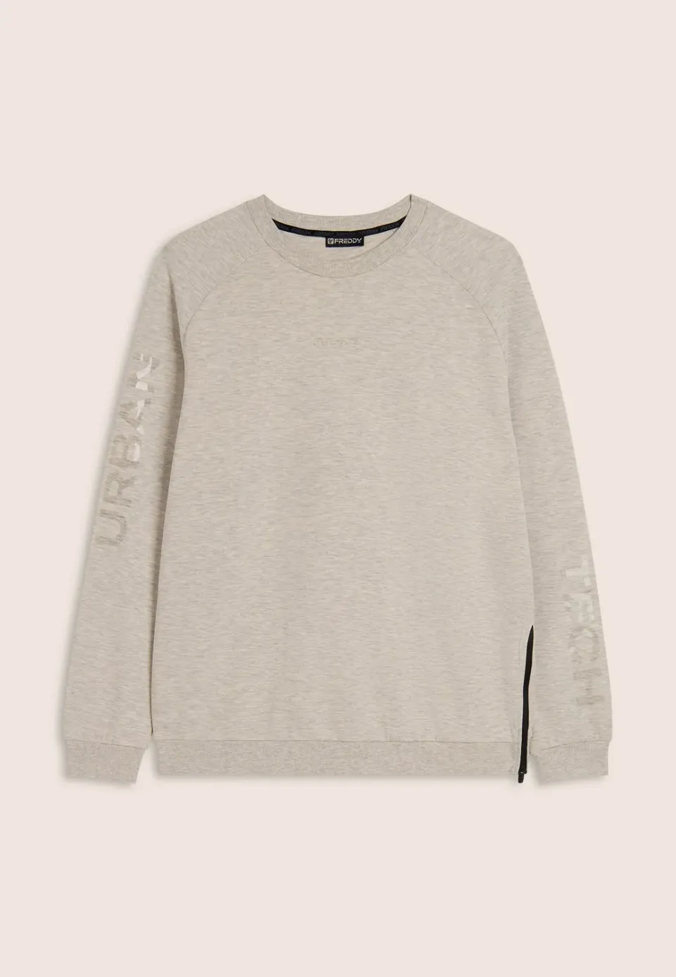 Freddy Herren Sweatshirt Melange Hellgrau S regular