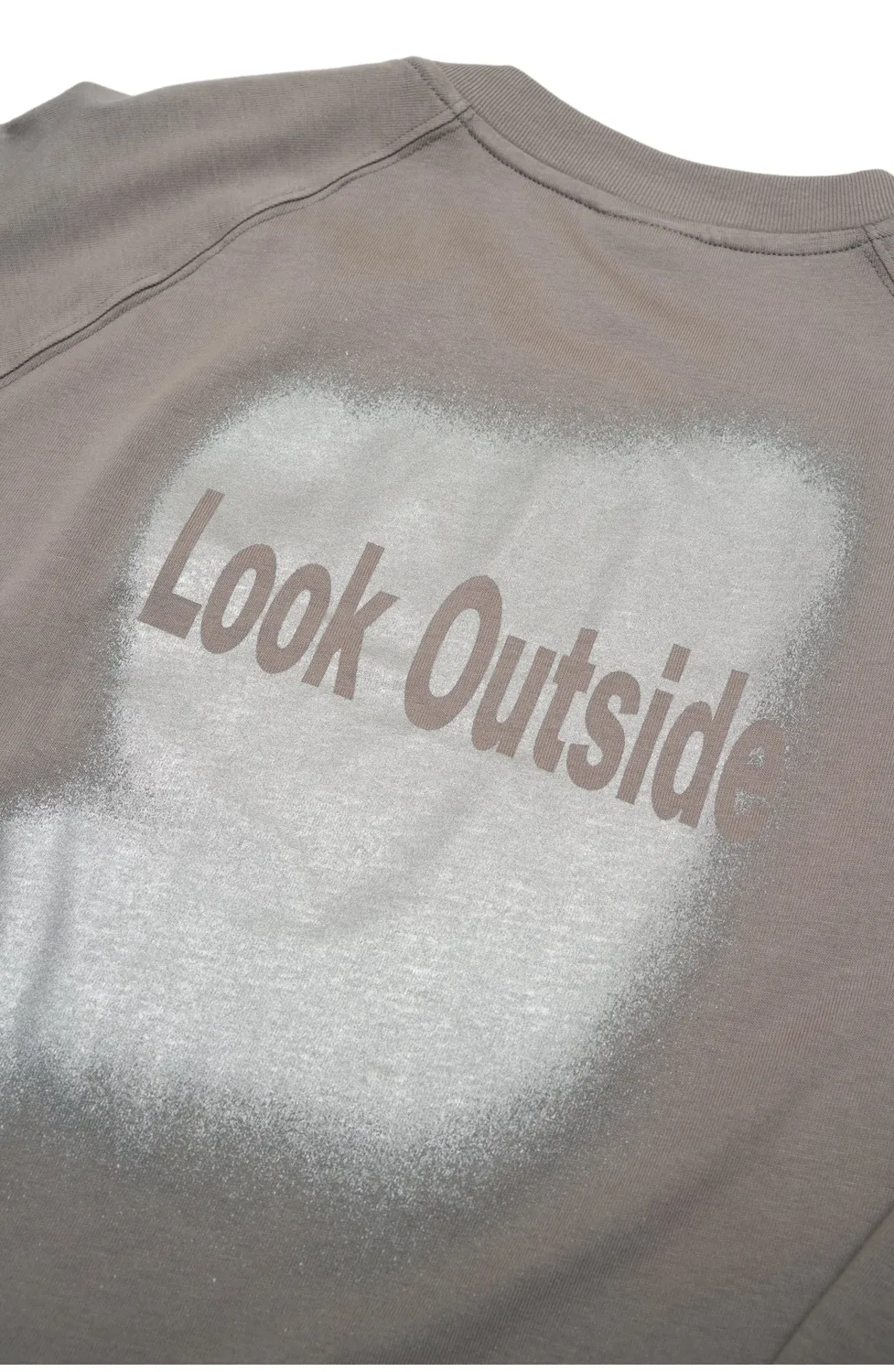 UNNA Look Outside LS W Langarmshirt Fog Grey Baumwolle