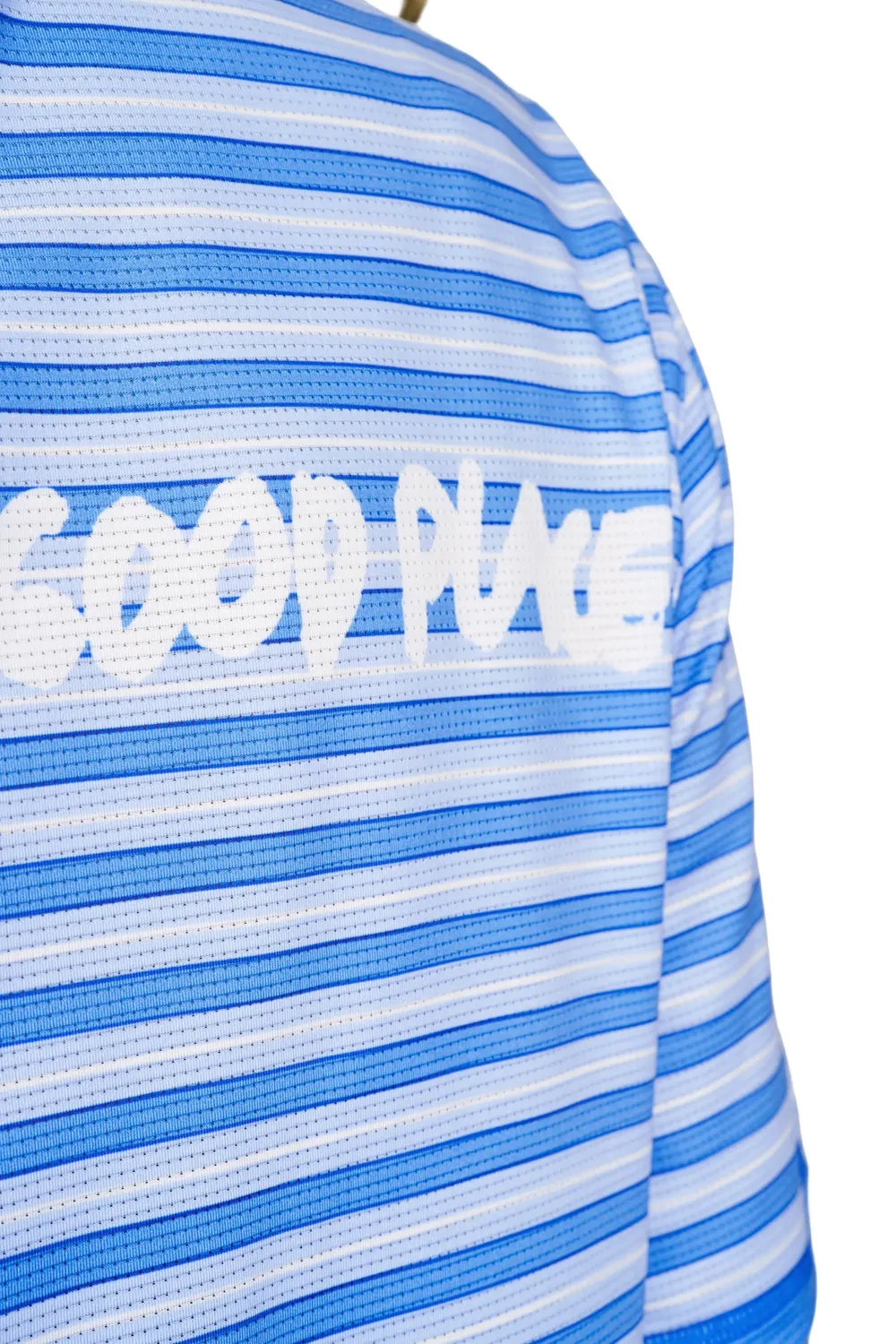 UNNA Wavy Tee Striped Laufshirt Business Blue leicht