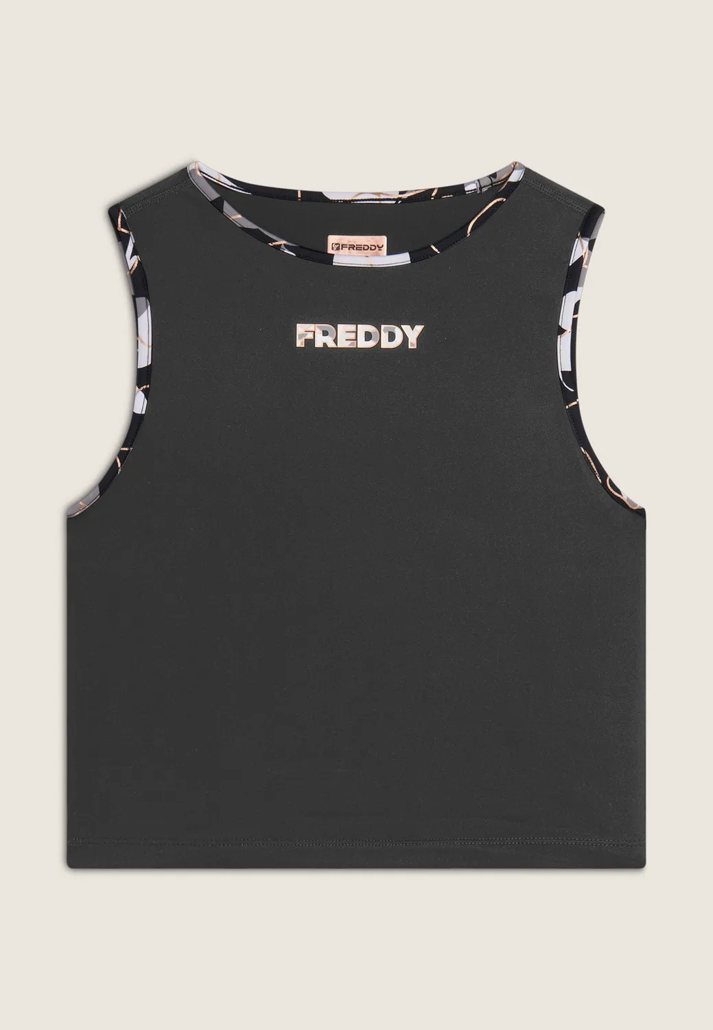Freddy D.I.W.O. Sporttop bronze schwarz cropped