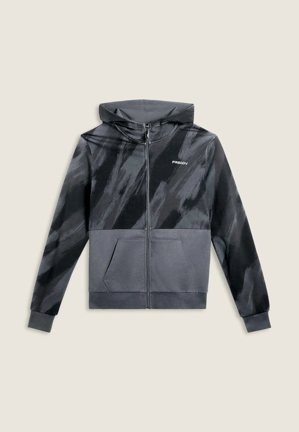 Freddy Allover Abstract Hoodie Schwarz MC34N