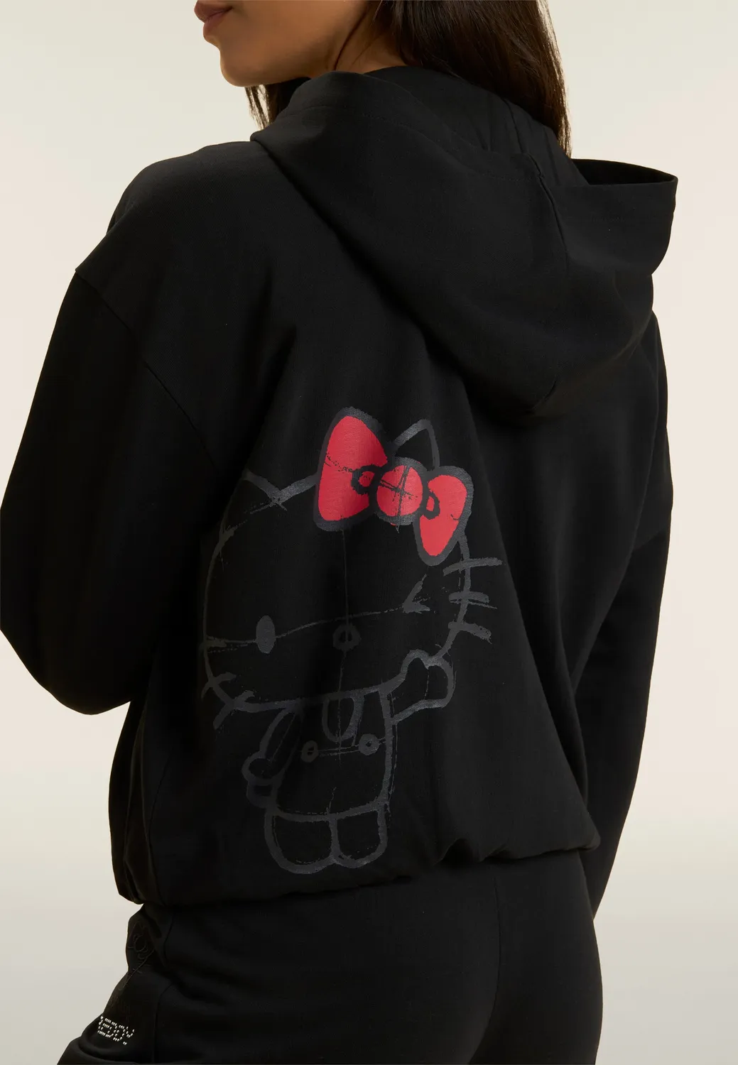 Freddy Hello Kitty Hoodie Schwarz mit Zip