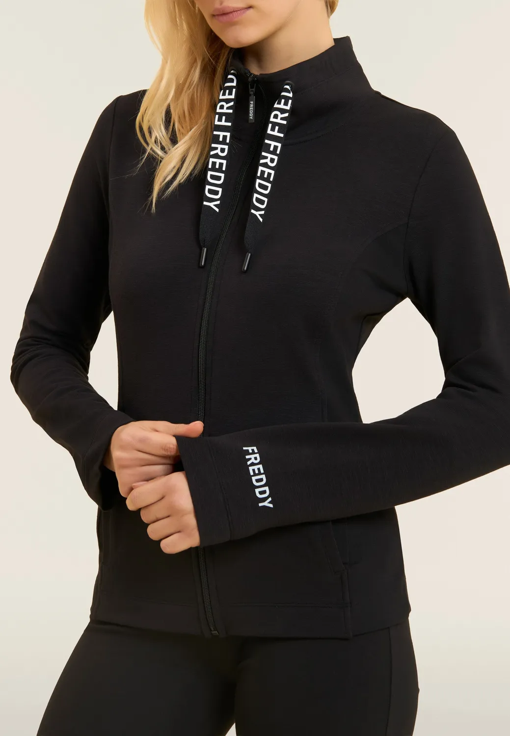 Freddy Fiammato Zip Hoodie Dunkelblau Slim