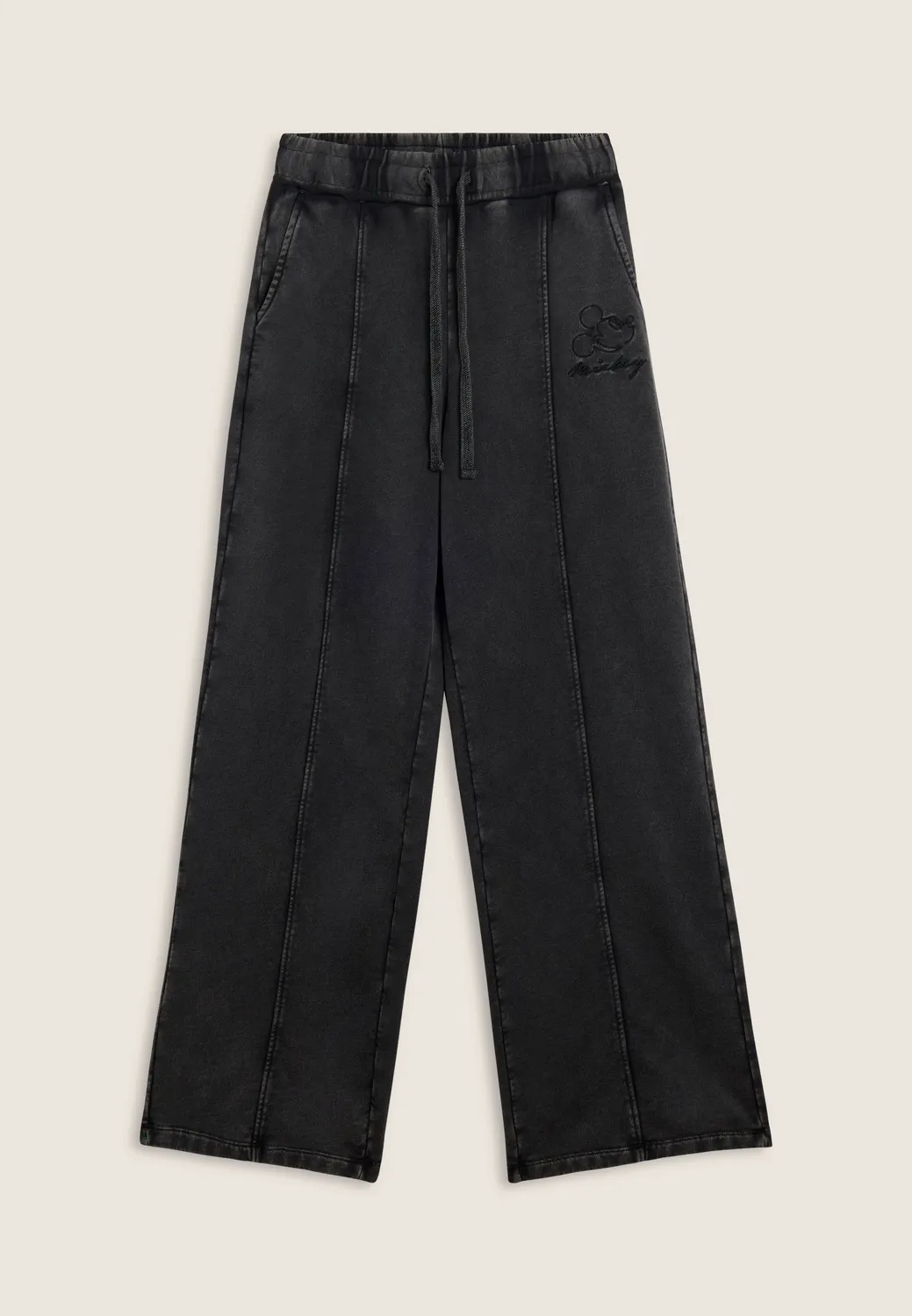 Freddy Mickey Wide Leg Hose Damen Crystal Gray Acid Wash