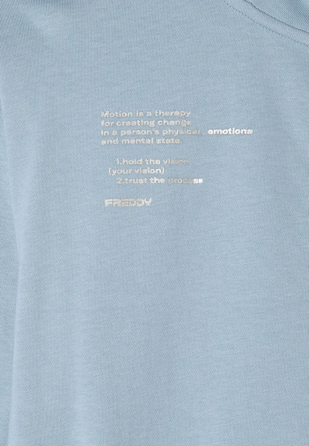 Freddy Cropped Hoodie French Terry Forget Me Not