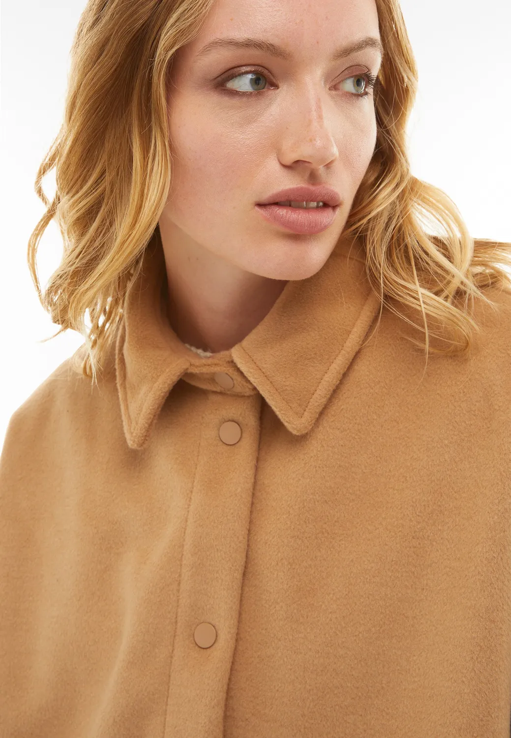 Freddy Damen Hemdjacke Oversize Viskose Creme