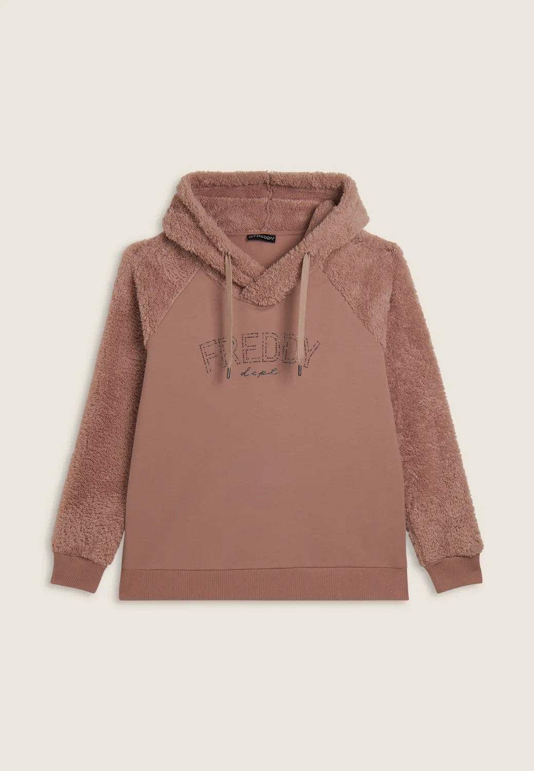 Freddy Hoodie Sherpa Kapuze Schwarz Small