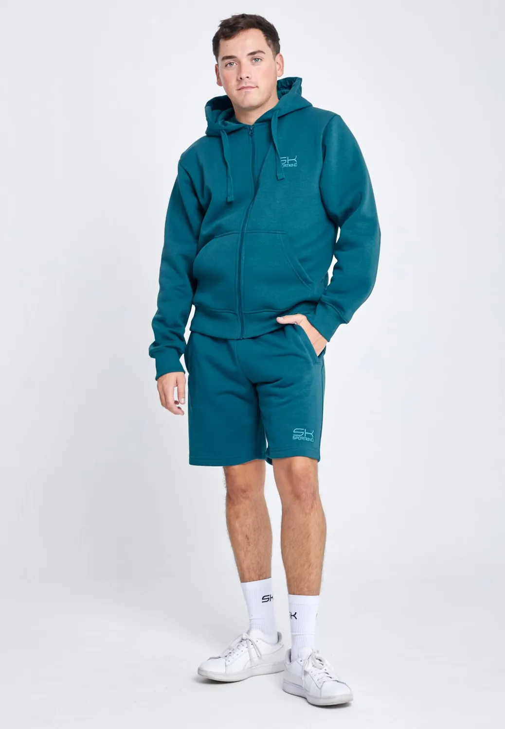 SPORTKIND Shorts Baumwolle Herren Hose mit RV-Taschen